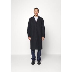 Samsoe Samsoe( Sweden) Tesfa Men's Black Long Overcoat